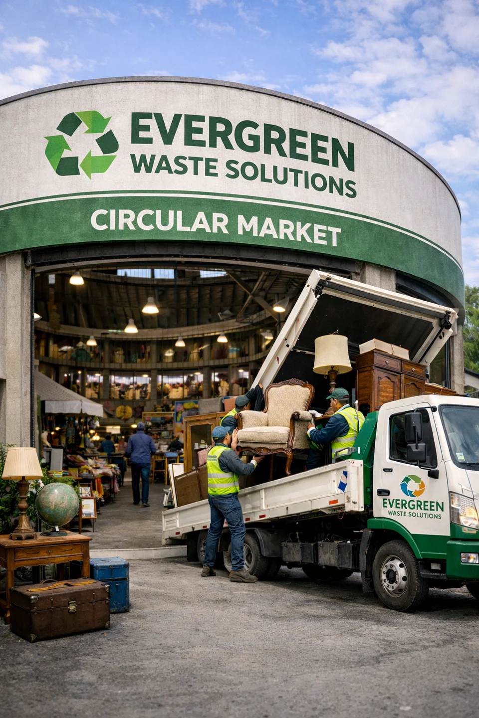 Illustration of material recovery